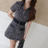 Curvy tweed zip one piece